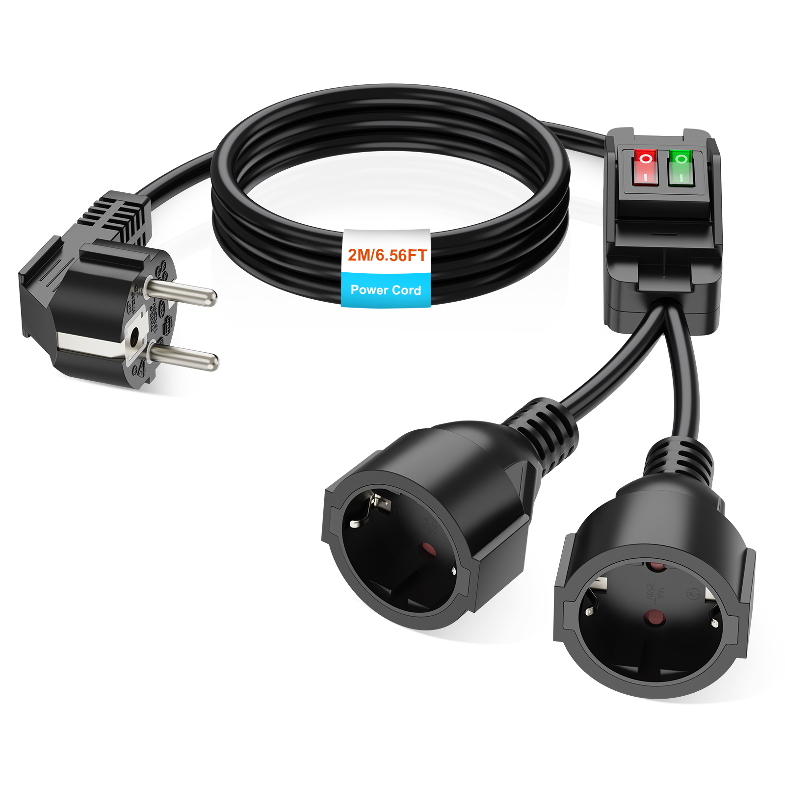 EU Plug 40cm/2m Extension Cord - Outdoor Power Extension recension och pris