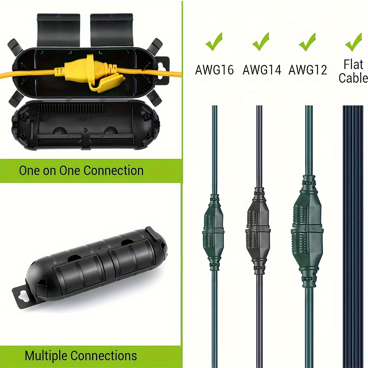 Extension Cord Plug Connection - Outdoor Power Extension recension och pris